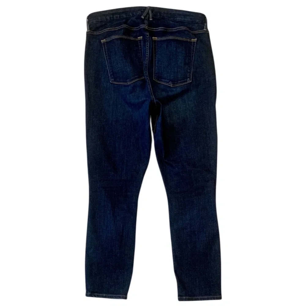 Good American Good Legs Crop Jeans High Rise Dark Wash Women's 16 - Picture 7 of 9